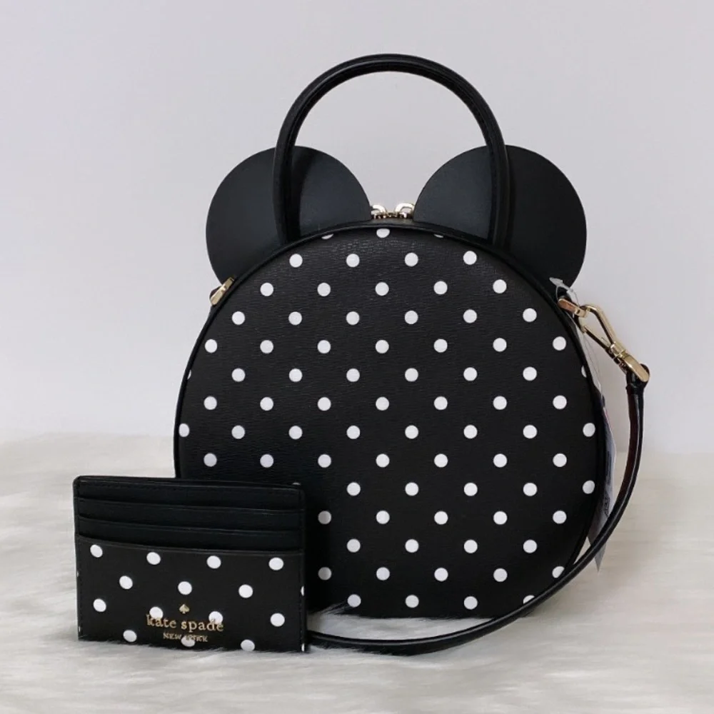 NWT💃Kate Spade X Disney Minnie Mouse crossbody bag and cardholder Wallet Set - Picture 5 of 14